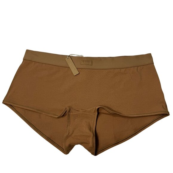 SKIMS Cotton Jersey Boy Shorts Camel 2X - Picture 1 of 11